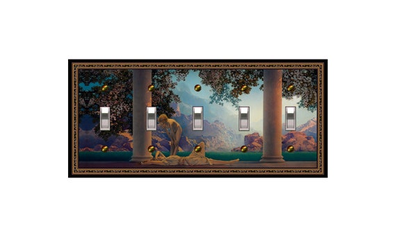 1759X Maxfield Parrish DAYBREAK Women Between Pillars Mountain View ~ Mrs Butler Unique Switchplate Cover ~Use Drop Downs~ See More Parrish