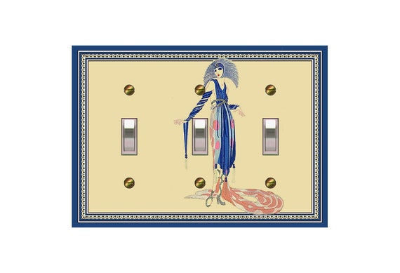 1744X Art Deco Erte, La Prétentieuse /The Pretentious Lady ~ Mrs Butler Unique Switchplate Cover ~ Use Drop Down Box Below ~ Many Erte Works