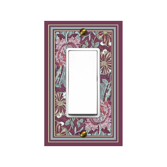 1534X Art Nouveau Morris Unique Honeysuckle Flowers Design ~ Mrs Butler Unique Switchplate Covers ~ Use Drop Down Boxes Below Below
