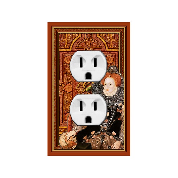 0779A Armada Portrait, Queen Elizabeth I of England on Medieval Bkd ~ Mrs Butler Unique Switchplate ~Use Drop Downs~ See 0779B Background