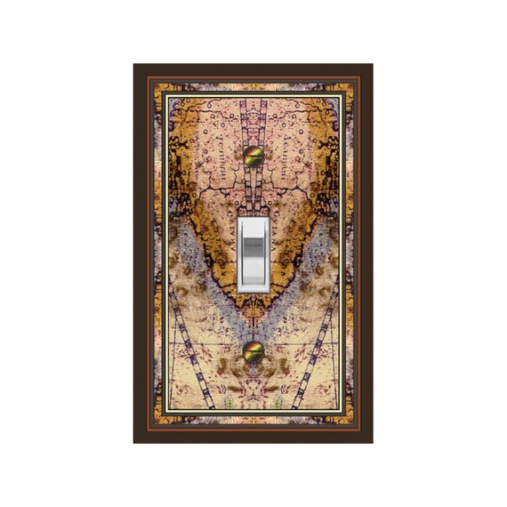 0724D Flat Image Colorful Vintage Map Inaccurate ~ Mrs Butler Unique Switchplate Cover ~ Use Drop Downs ~ See 0724A-C & 0711A-B Variations