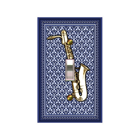 0443A - Saxophone - mrs butler switch plate covers - choose sizes / prices from drop down box