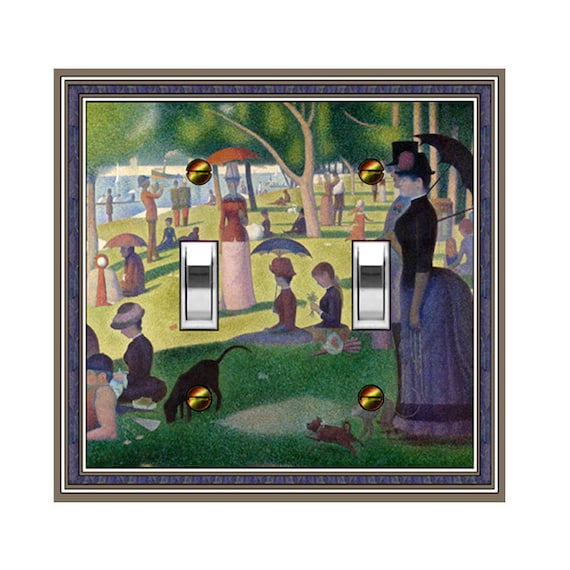 0576X Seurat, Sunday Afternoon on the Isle of La Grande Jatte Work of Art ~ Mrs Butler Unique Switchplate Cover ~ Use Drop Down Box Below