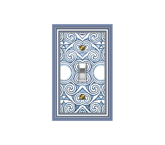 0218B Flat Image Hand-Drawn Swirls & Circles ~ Mrs Butler Unique Switchplate Cover ~ Use Drop Down Boxes ~ See 0218A Pig on This Background