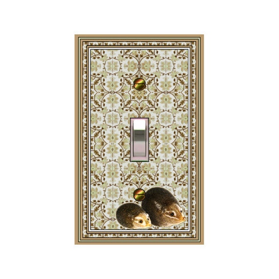 1635a - Hedgehogs light switch plate - - mrs butler switchplates - -ck out 1635b