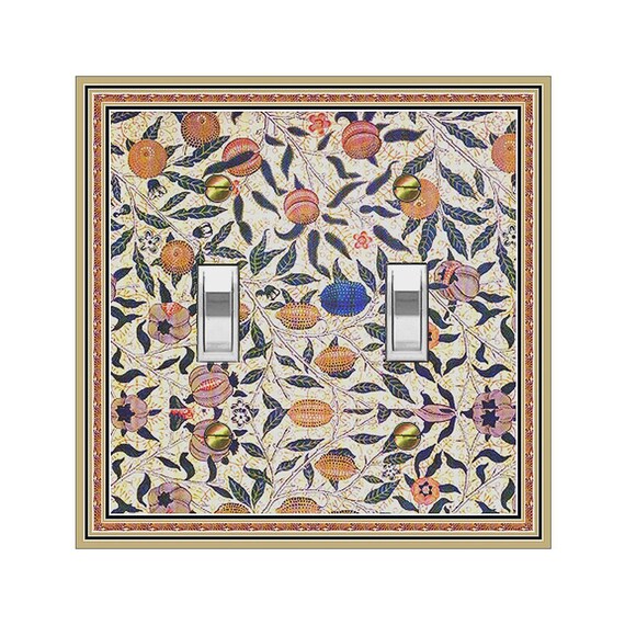 1454B Art Nouveau Wm Morris Peaches & Lemon Tree Design ~ Mrs Butler Unique Switchplates ~ Use Drop Downs ~ See Many Wm Morris Designs