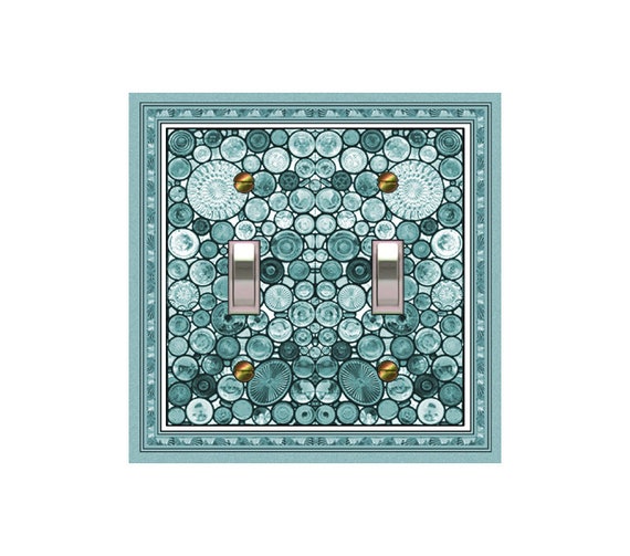 1185D Flat Image of Aqua Teal Faux Glass Orbs ~ Mrs Butler Unique Switchplate Cover ~ Use Drop Down Box Below ~ See 1185 Other Color ORBS