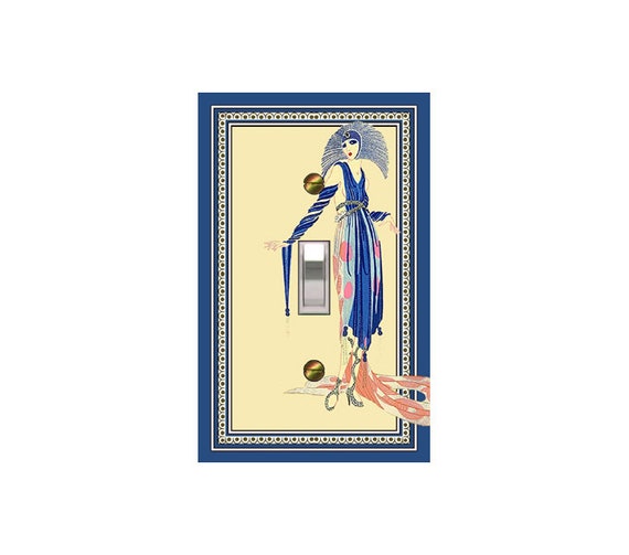 1744X Art Deco Erte, La Prétentieuse /The Pretentious Lady ~ Mrs Butler Unique Switchplate Cover ~ Use Drop Down Box Below ~ Many Erte Works