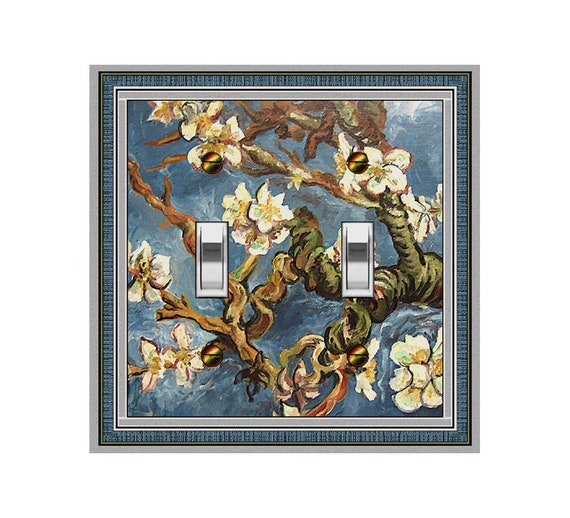 1768X Van Gogh Blossoming Almond Tree Painting on Blue ~ Mrs Butler Unique Switchplate Cover ~ Use Drop Down Box Below ~ See Other Van Gogh