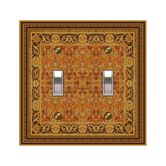 0243B Flat Image of Traditional Persian Rug Floral Design ~ Mrs Butler Unique Switchplate Cover ~ Use Drop Down Boxes Below ~ 0243A this BKD