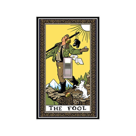 0598X The Fool Tarot Card, Man & Cat in the Sun ~ Mrs Butler Unique Switchplate Cover ~ Use Drop Down Boxes Below ~ See Other Tarot Cards