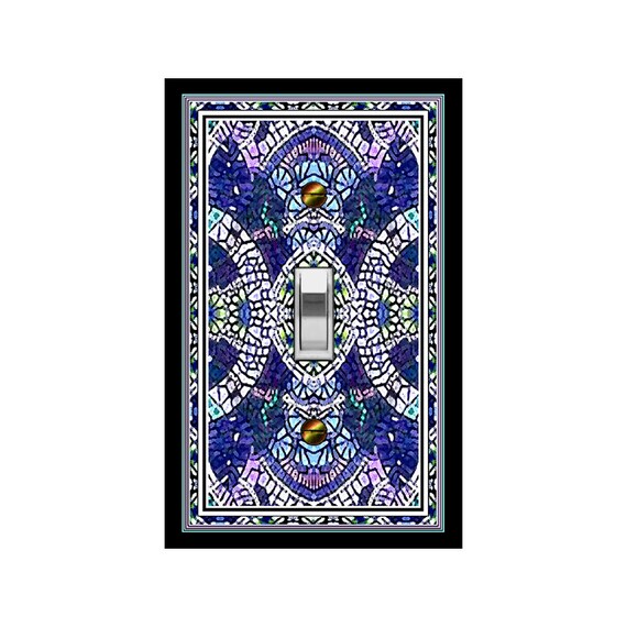 1414D Lovely Inverted Image of Intricate Colorful Mosaic ~ Mrs Butler Unique Switchplate Cover ~ Use Drop Down Box ~ See 1414A-C Variations