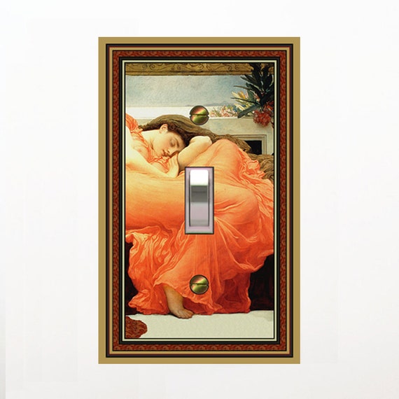 0744X Leighton Flaming June Medieval Painting ~ Mrs Butler Unique Switchplate Cover ~ Use Drop Down Box Below ~ See Many Medieval Designs