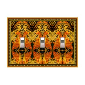 0240X Vibrant Image of Asian Inspired Lucky Feng Shui Carp Fish Tattoo ~ Mrs Butler Unique Switchplate ~ Use Drop Downs Below afbeelding 5