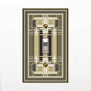 1402X Mod Symmetrical Olive Tan Taupe Design ~ Mrs Butler Unique Switchplate Cover ~ Use Drop Down Boxes Below ~ See Other Mod Designs