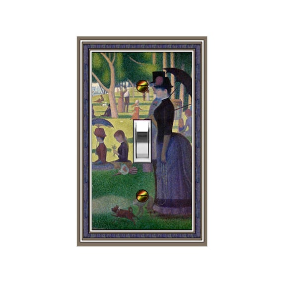0576X Seurat, Sunday Afternoon on the Isle of La Grande Jatte Work of Art ~ Mrs Butler Unique Switchplate Cover ~ Use Drop Down Box Below