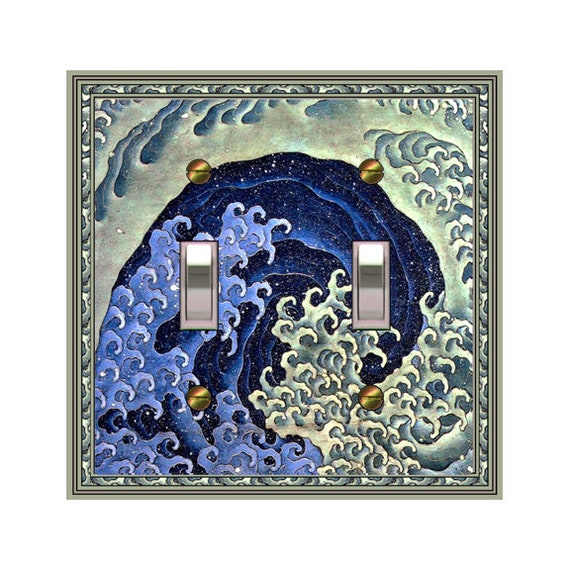 1603X Katsushika Hokusai, Feminine Waves/Menami Japanese Art ~ Mrs Butler Unique Switchplate Cover ~ Use Drop Downs ~ See More Katsushika