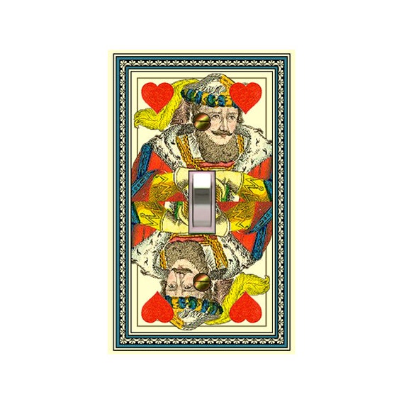 0747A - Playing Cards: King of Hearts - mrs butler switch plate covers -