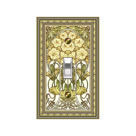 0536X Art Nouveau Mucha Morning Glories Flowers ~ Mrs Butler Unique Switchplate Cover ~ Use Drop Down Boxes Below ~ See Other Mucha Designs