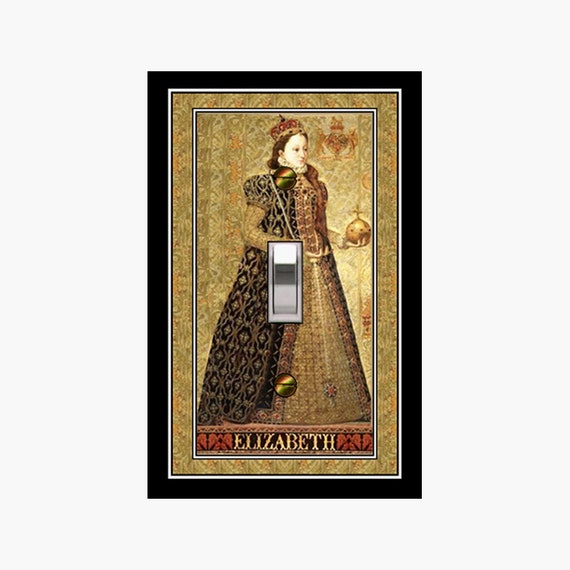 0599X Image of 'Elizabeth I' Queen of England Portrait c. 1854 ~ Mrs Butler Unique Switchplates ~ Use Drop Down Box Below ~ See Other Queens