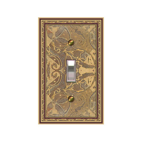 0623B Flat Image of Unique Floral-Inspired Abstract Design ~ Mrs Butler Unique Switchplate ~ Use Drop Downs ~ See 0632A on this Background