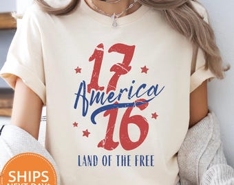 Comfort Colors America 1776 Shirt, 250th Anniversary Tee, 4th of July Independence Day Graphic T-shirt, Patriotic Semi Quincentennial Gift