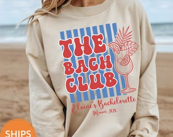 Custom Bachelorette Party Sweatshirt, The Bride Club Hoodie, Bridal Cocktail Crewneck Pullover, Bridesmaid Squad Favor Fleece Trip Outfit