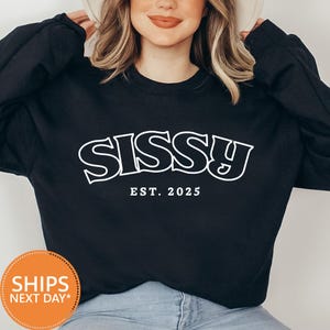 Custom Sissy Sweatshirt, Big Sister Hoodie Announcement, Custom Sissy Crewneck, Second Baby Reveal Gift Pullover, Cute Sibling Outfit Sweat
