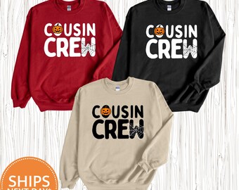 Halloween Cousin Crew Sweatshirt, Spooky Matching Hoodie, Trick Treat Pullover