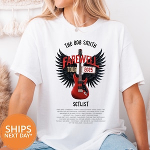Personalized Retirement Farewell Tour Comfort Colors Tee, Funny Music Fan Shirt, Custom Retiree Gift Shirt, Premium Concert Graphic T-shirt