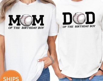 Birthday Boy Baseball Comfort Colors Shirt, Custom Name Age Party Tee, Matching Family Sports Graphic T-shirt, Vintage Ballpark Gift Top