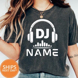 Maglietta Uomo Dj Deejay Con Stampa "Cavo Cuffie Girocollo" - 100% Cotone, Vari Taglie S-5XL