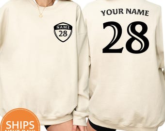 Custom Motocross Sweatshirt, Dirt Bike Name Hoodie, Racing Number Crewneck, Motor Cross Pullover, Personalized Biker Gift, Track Day Hoodie