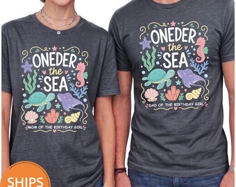 Oneder The Sea First Birthday Family Shirt, Aquarium 1st Birthday Girl Tee, Matching Ocean Party Top