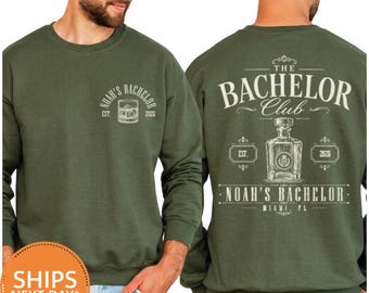 Personalized Bachelor Party Sweatshirt, Custom Groomsmen Crewneck, Groom Squad Pullover