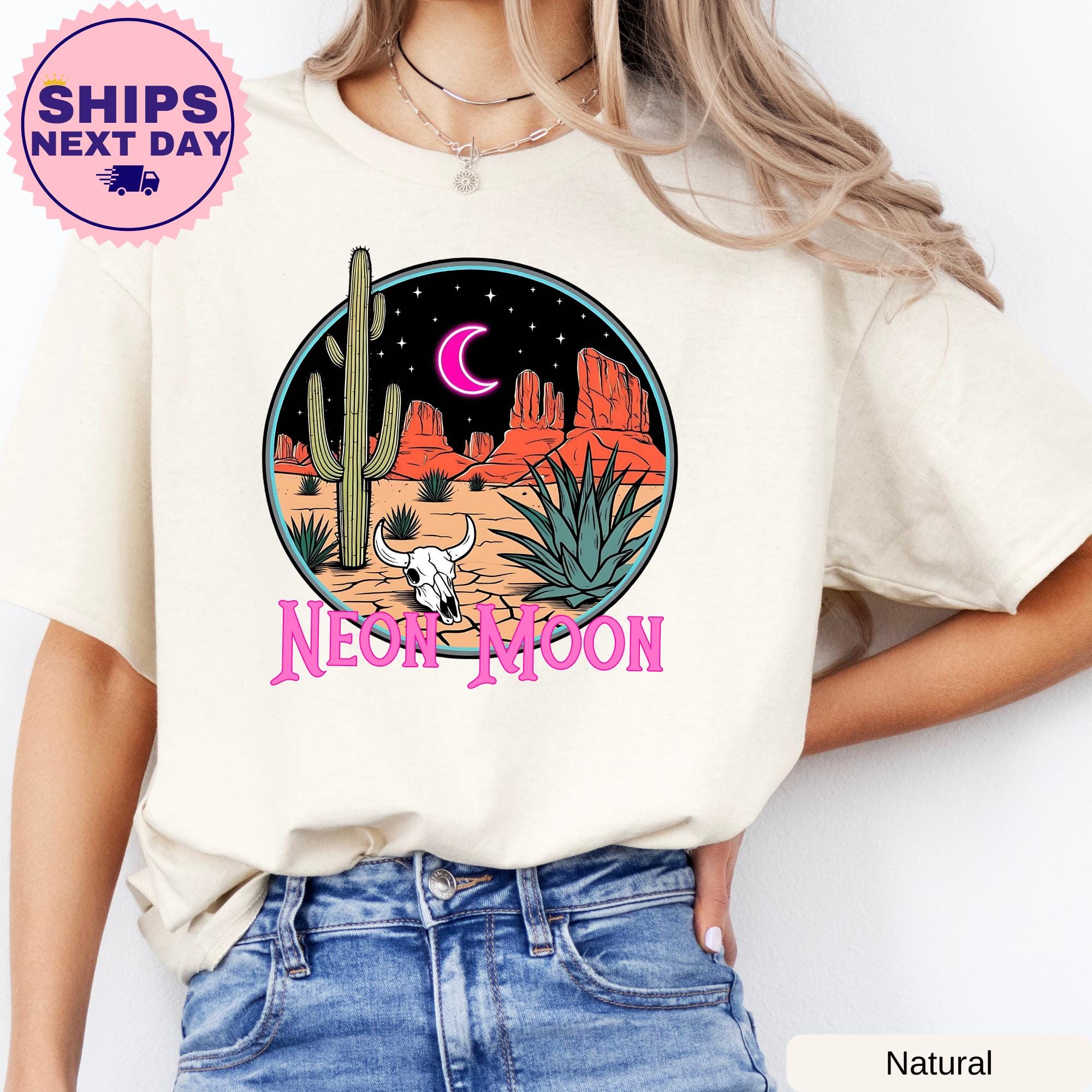 Tシャツ・カットソー [NEON MOON] DUSTY SALON T-SHIRTS 3 TYPES + FREE OMAKE Neon Moon Shirt - Etsy