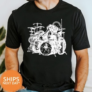Octopus Drummer Shirt, Funny Drum Player Tee, Drummer Gift Shirt, Octopus Playing Drums Tee, Musician Shirt, Comfort Colors Octopus T-Shirt