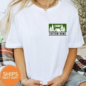 Custom Camp Shirt, Personalized Camp Comfort Colors Tee, Bachelorette Camp Shirt, Parent Trap Shirt, Nature Lover Gift, Camp Party Shirt