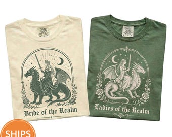 Bride of the Realm Bachelorette Comfort Colors Shirt, Medieval Bach Party Tee, Renaissance Bride Squad Top, Fantasy Bridal T-shirt