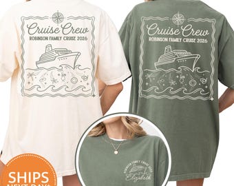 Camiseta para crucero familiar, camiseta a juego para viaje en grupo, regalo personalizado de colores cómodos para vacaciones