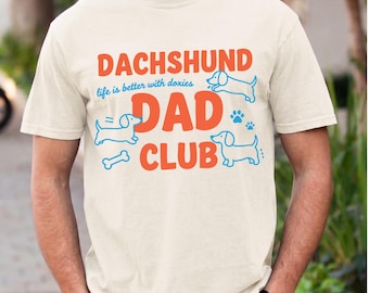 Camiseta Comfort Colors para papás salchicha, camiseta del Día del Padre para dueños de perros salchicha, el mejor regalo para papás salchicha, camiseta con estampado tipográfico para amantes de las mascotas.
