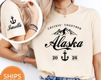 Personalized Alaska Cruise Shirt, 2026 Group Travel Comfort Colors, Family Matching Vacation Tee