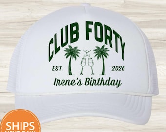 Custom Social Club Trucker Hat, Beach Bachelorette Foam Snapback, Birthday Party Gift