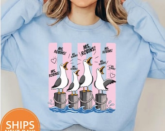Custom Seagulls Teacher Sweatshirt, Funny Teacher Name Hoodie, Ocean Bird Appreciation Pullover, Relatable Educator Crewneck