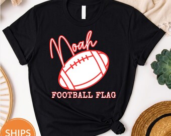 Custom Flag Football Team Shirt, Personalized Coach Player Comfort Colors Tee, Game Day Mom Dad Matching T-Shirt, Youth Football Season Gift