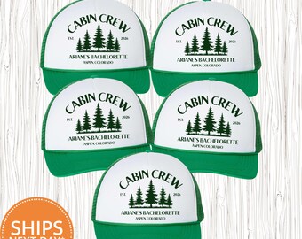 Casquette camionneur en mousse personnalisée pour le personnel de cabine, casquette de camping enterrement de vie de jeune fille, casquette snapback personnalisée pour les vacances rétro, cadeaux de groupe assortis pour le week-end