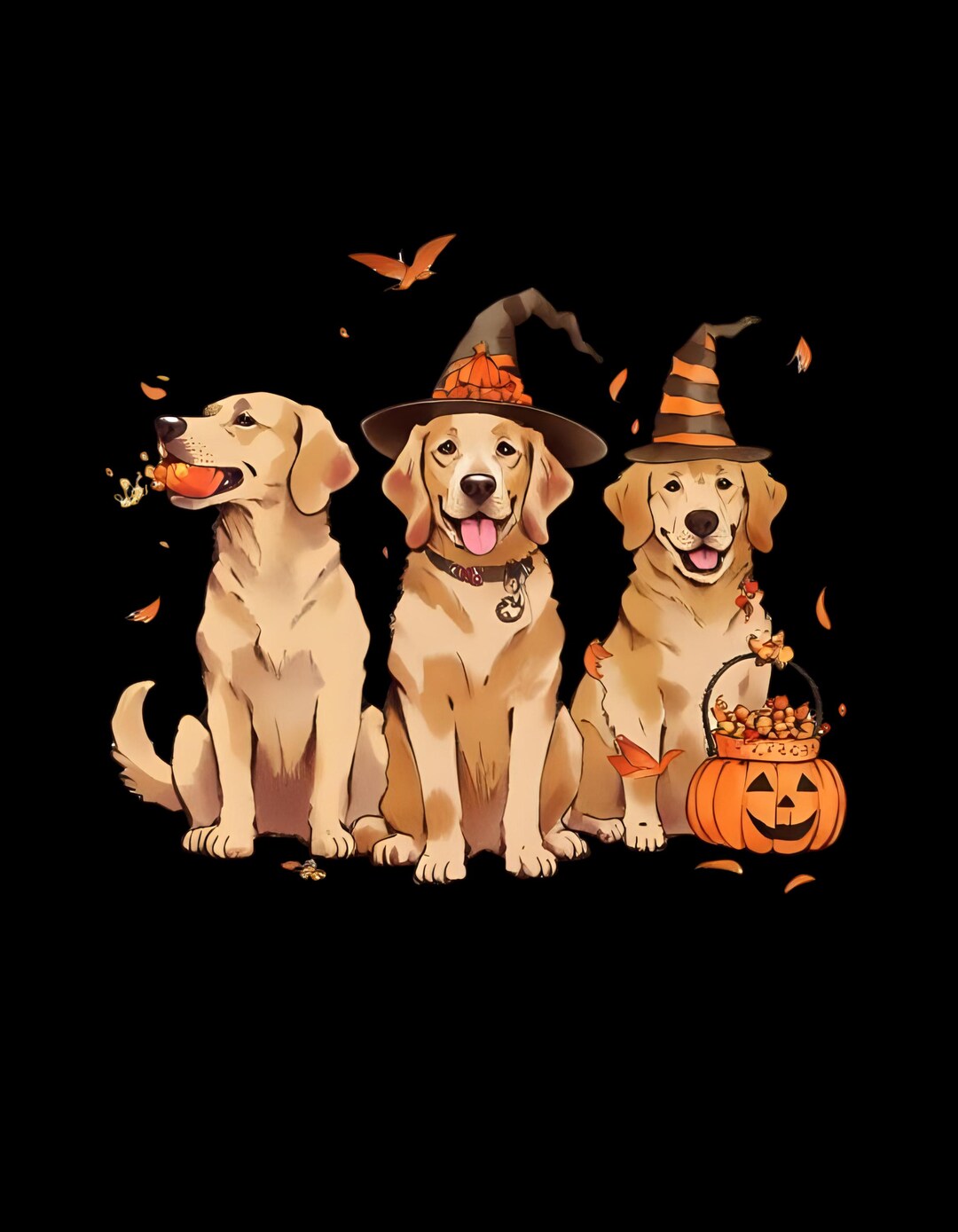 Halloween Golden Retriever PNG | Cute Dog Clipart Digital Download ...