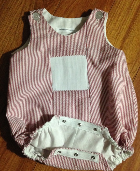 Toddler, Infant Girl/Boy Ready-to-Smock Seersucker Stripe Infant Bubble  Suit multiple sizes available