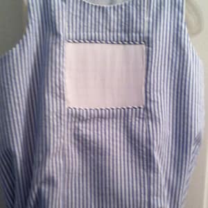 Ready-to-Smock Blue Stripe Seersucker Infant Bubble Suit - available in multiple sizes
