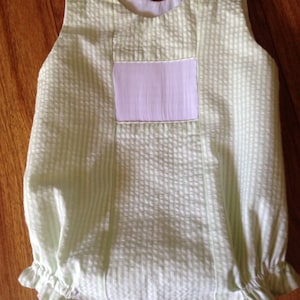 Girl&#39;s Ready-to-Smock Infant, Toddler Seersucker bubble suit - sz 12m